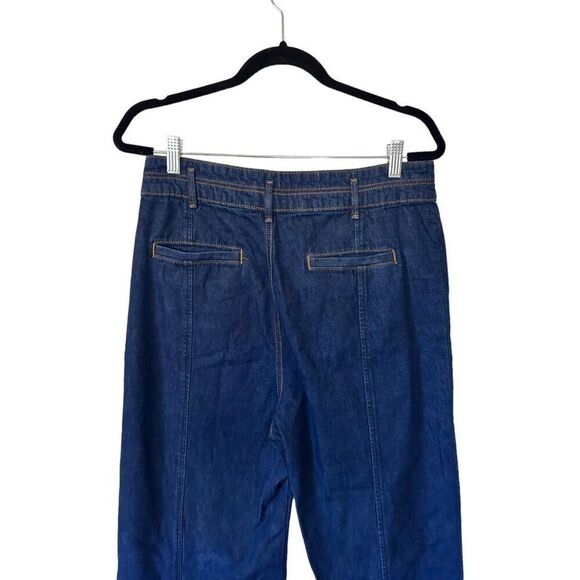 Ann Taylor High Rise WideLeg Cropped Jeans Blue Size 10 Y2k barbie - Picture 6 of 10